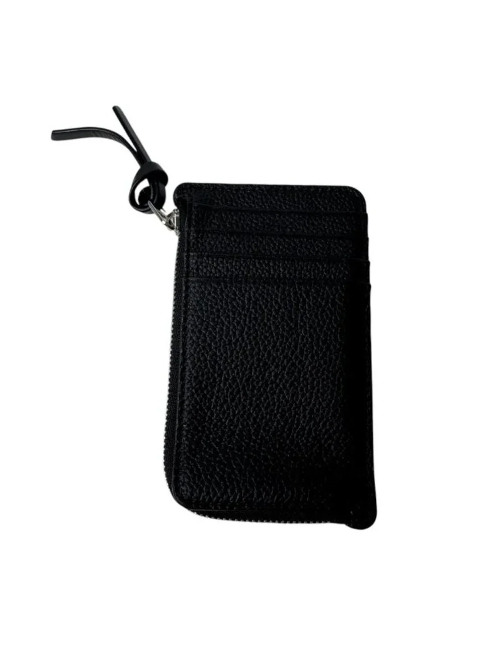 Loewe Anagram L-shaped Zipper Coin Purse Card Case Black